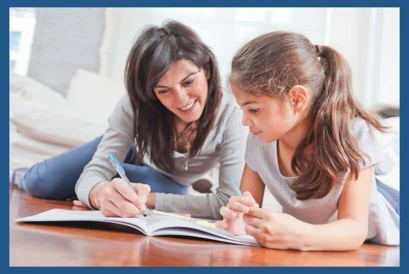 Teaching child how to write name