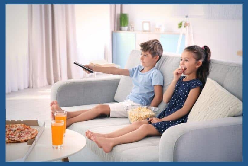 image of kids watching TV