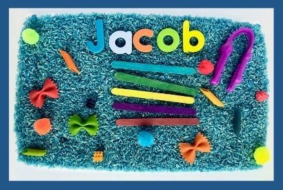 Name Recognition Sensory Bin