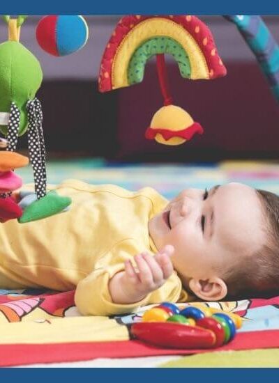 Baby Playing with Development Boosting baby gym