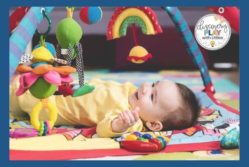 Baby Playing with Development Boosting baby gym