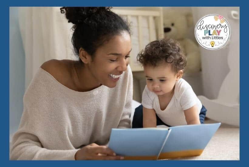 Mom reading to baby