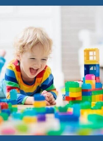 Boy playing with blocks