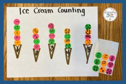 Ice Cream Counting Dot Stickers Ideas