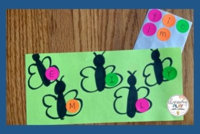 Upper Lower Butterfly Letter Match Dot Stickers Ideas