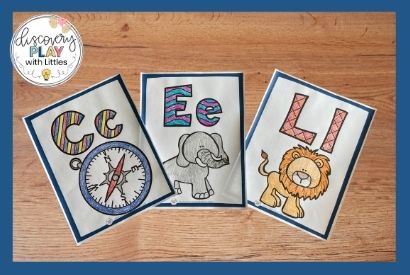 Alphabet Safari for preschoolers letter posters