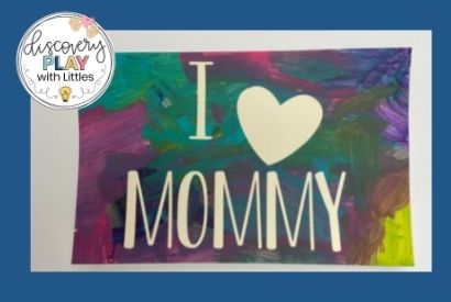 Image of Mother's Day I love mommy painting