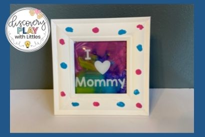 Image of Mother's Day glass painting picture frame