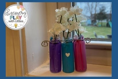 Image of Mother's Day small painted flower vases