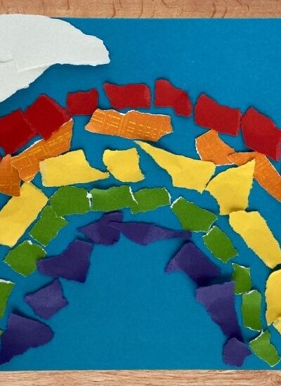 Image of torn paper rainbow