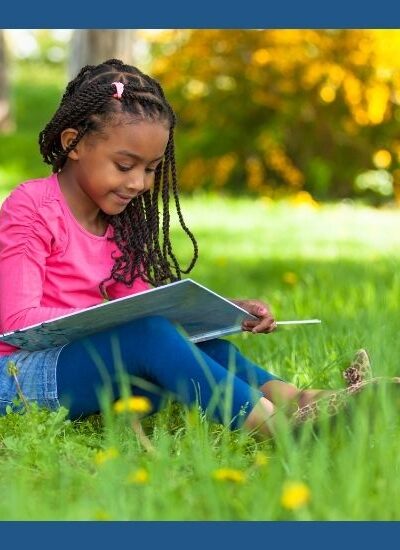 Image of girl reading about perseverance